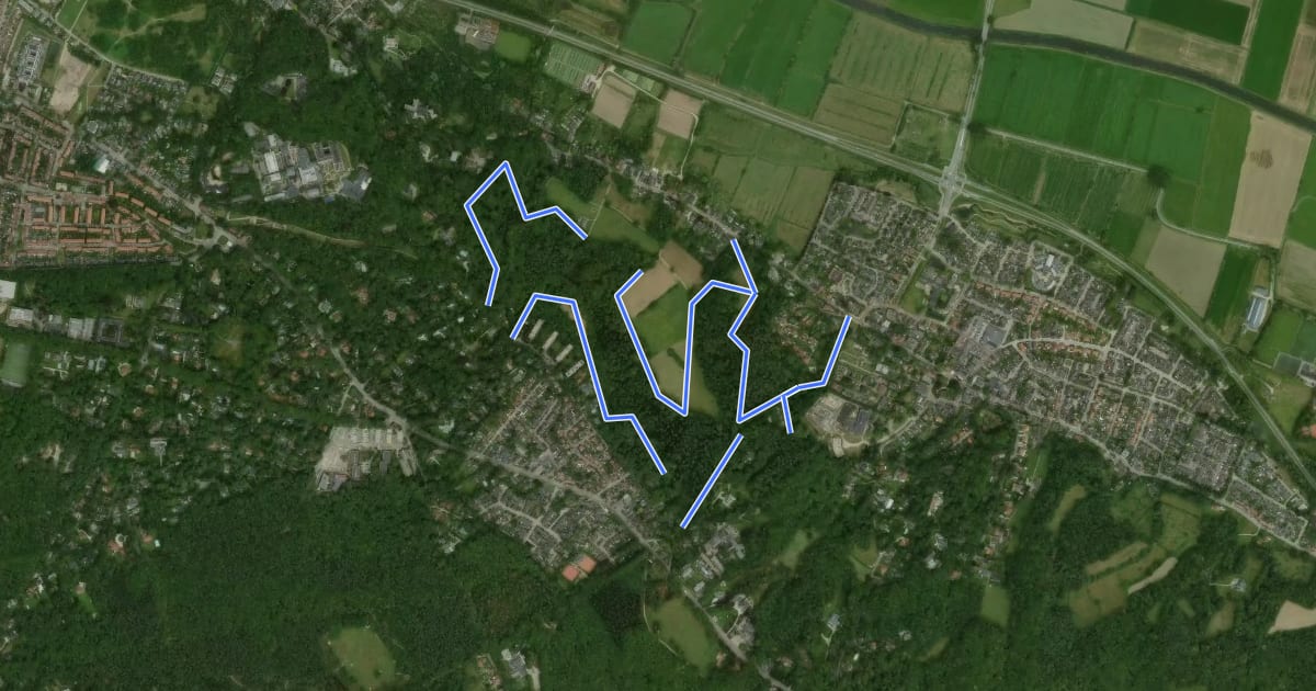 Маршрут Rode Route Heerlijkheid Beek на спутниковом снимке