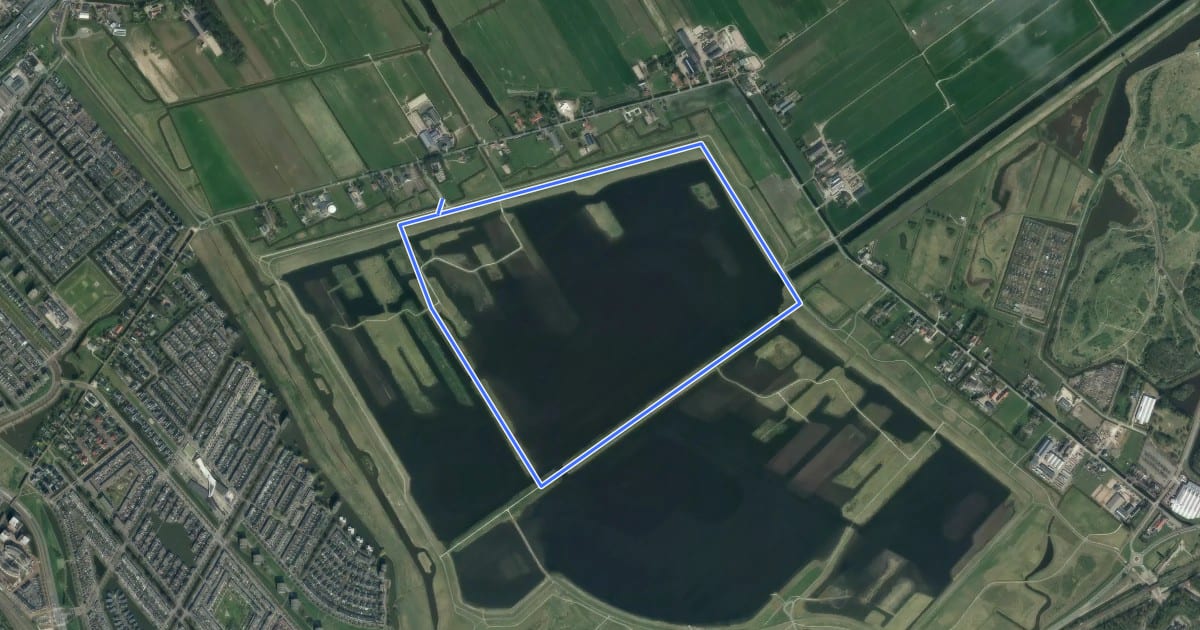 Маршрут Rode wandelroute на спутниковом снимке