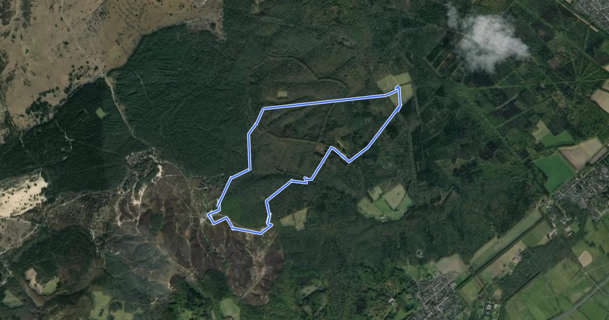 Маршрут Rode Wandelroute на спутниковом снимке