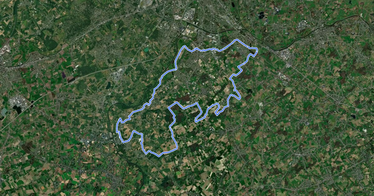 Маршрут Rodelandroute 1 на спутниковом снимке