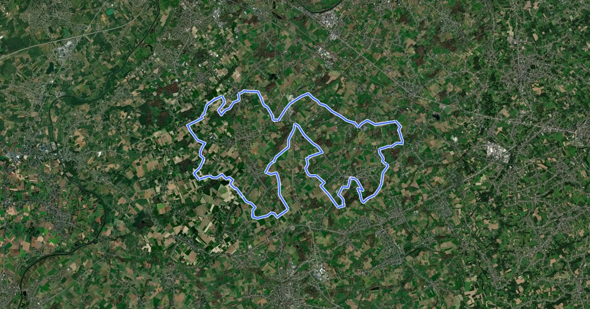 Маршрут Rodelandroute 2 на спутниковом снимке