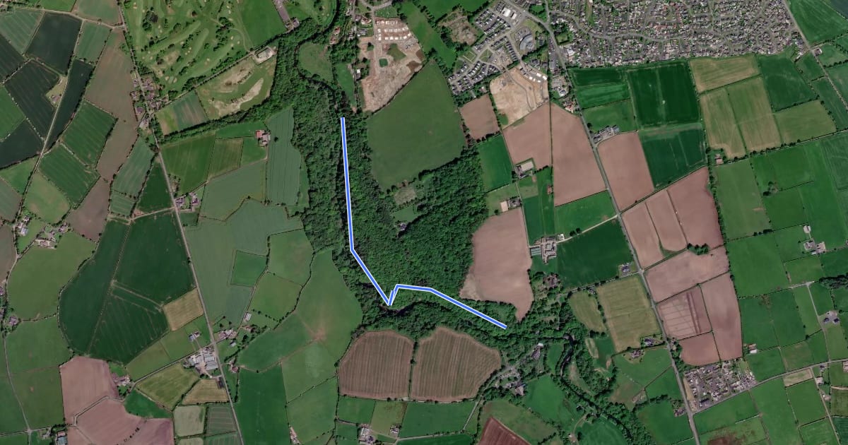 Маршрут Roe Valley Country Park на спутниковом снимке