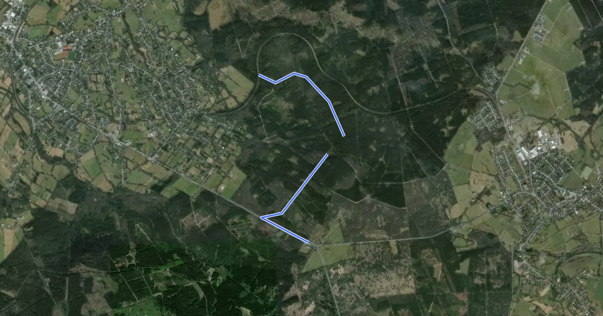 Маршрут Roetgen (12) - Roetgen (15) на спутниковом снимке