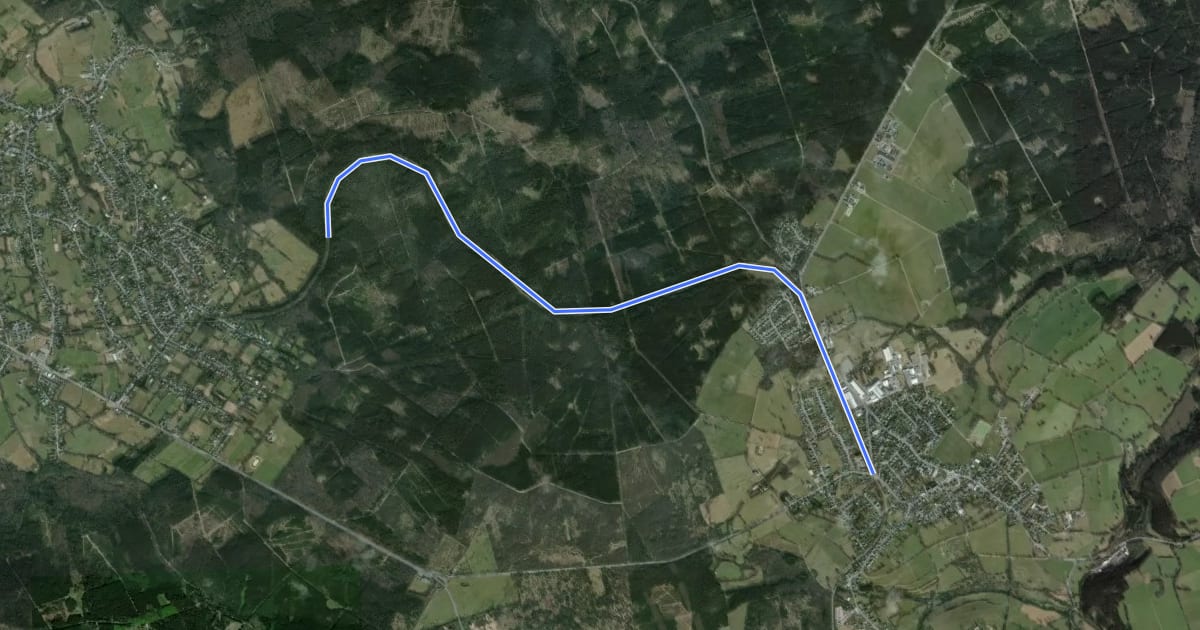 Маршрут Roetgen (12) - Roetgen (16) на спутниковом снимке