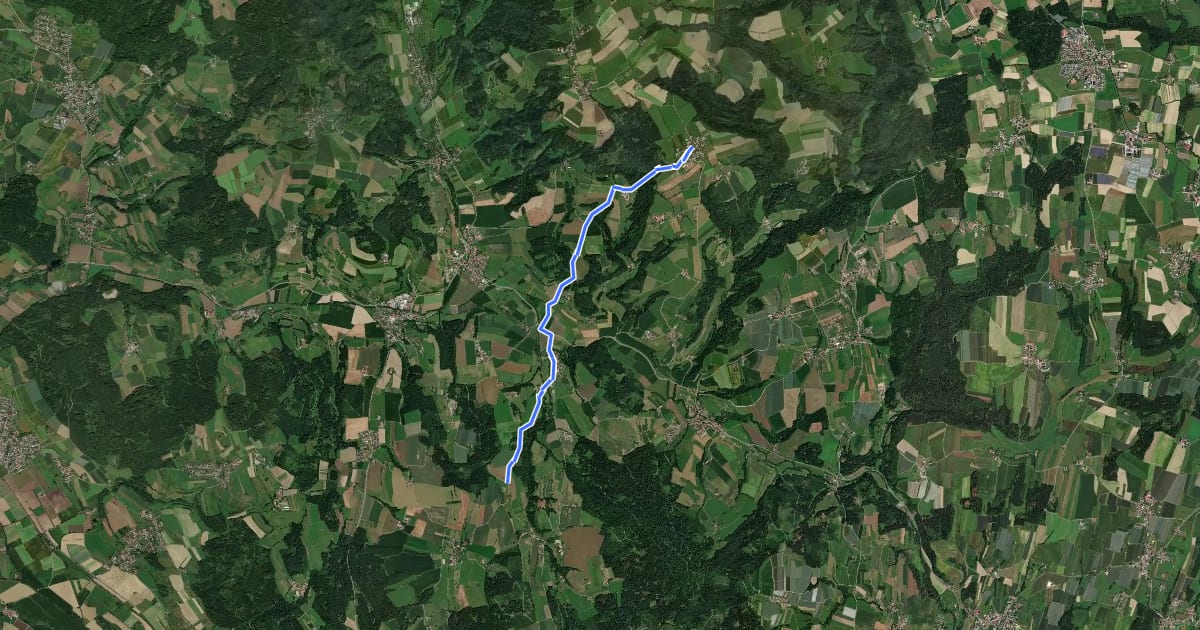 Маршрут Roggenbeuren - Limpach на спутниковом снимке