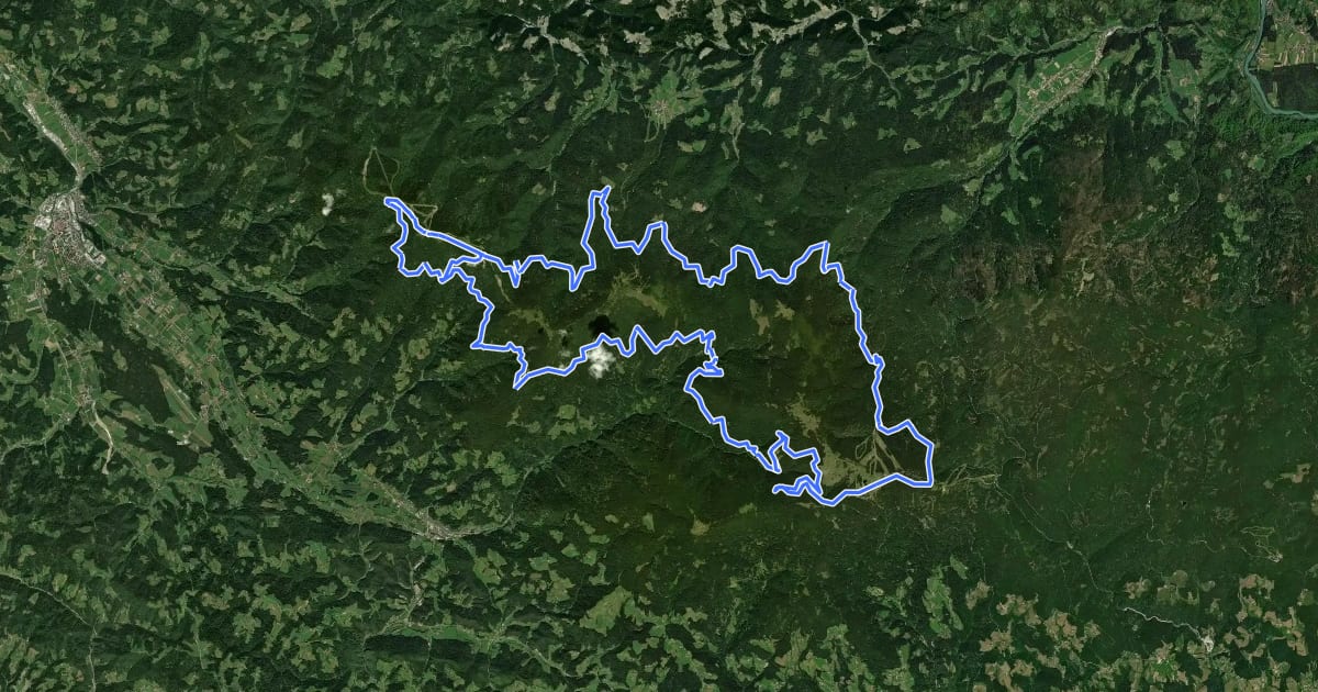 Маршрут Rogla на спутниковом снимке