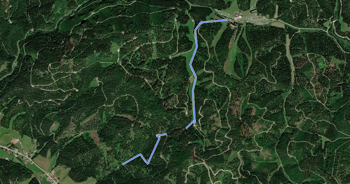 Маршрут Rohr im Gebirge - Gasthaus Furtner на спутниковом снимке