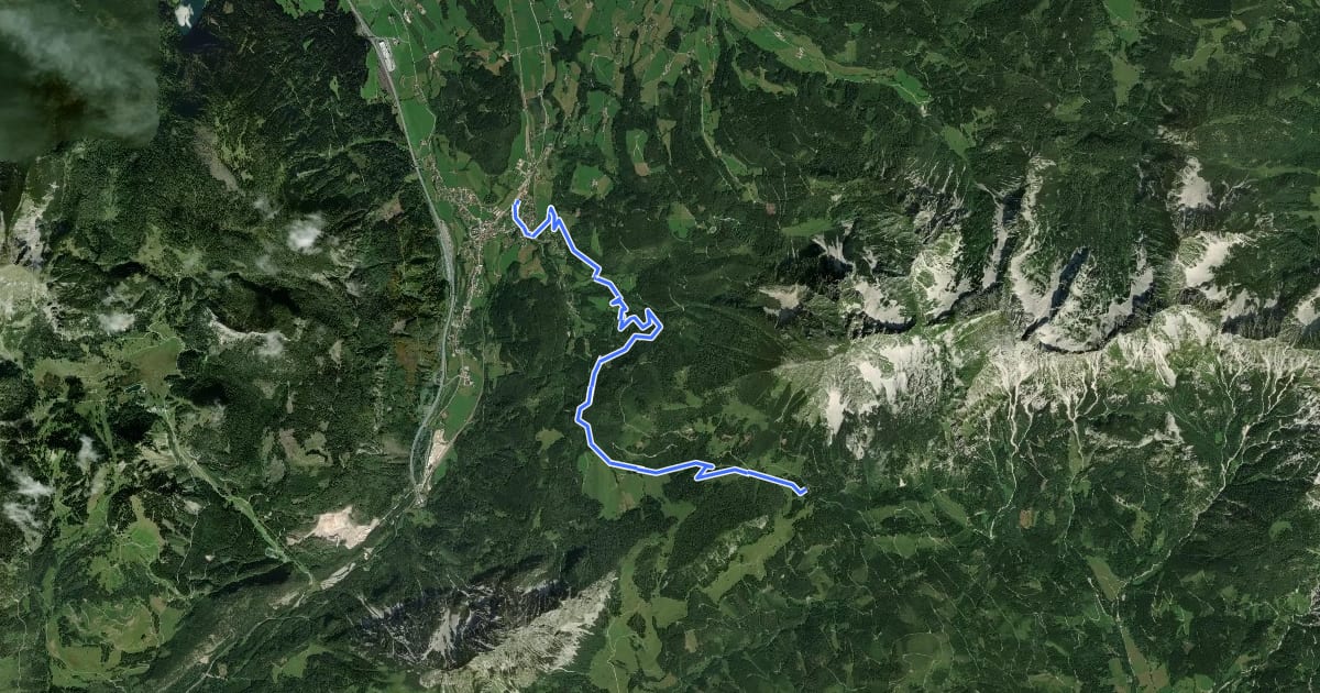 Маршрут Rohrauerhaus Mountainbiketour MTB9 на спутниковом снимке