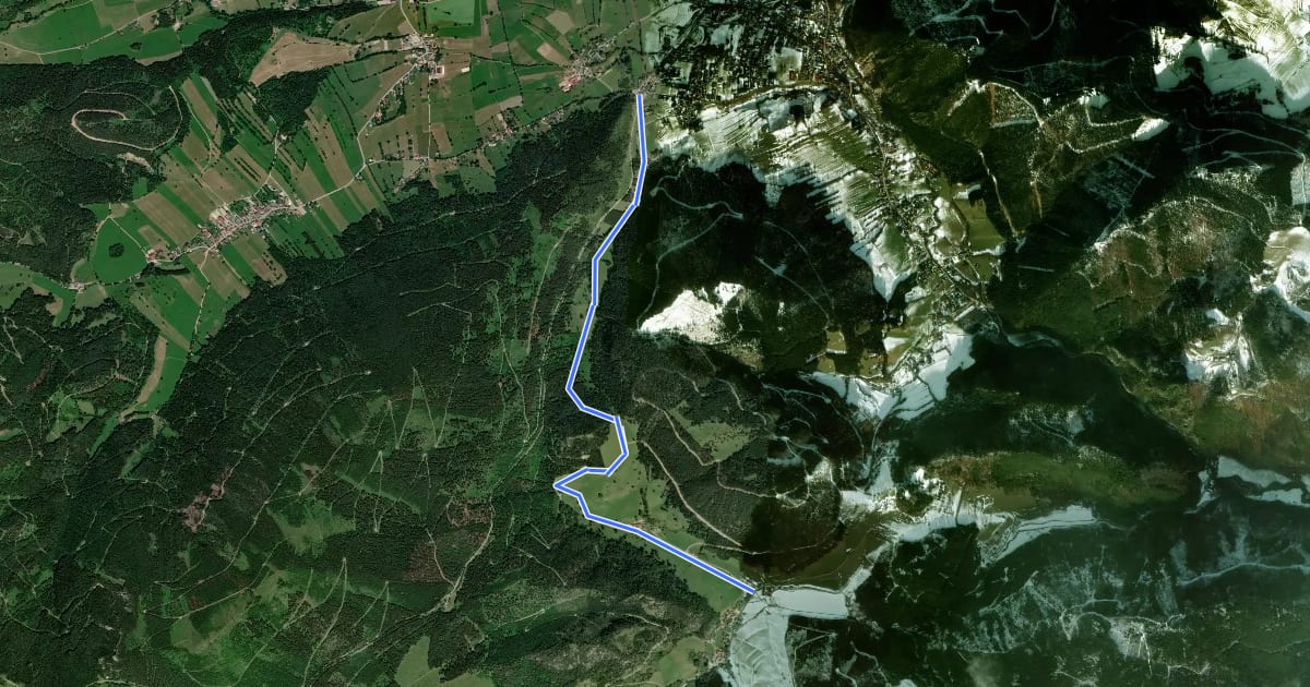 Маршрут Rohrbach - Arbestal - Schwarzengründen - Puchberg на спутниковом снимке