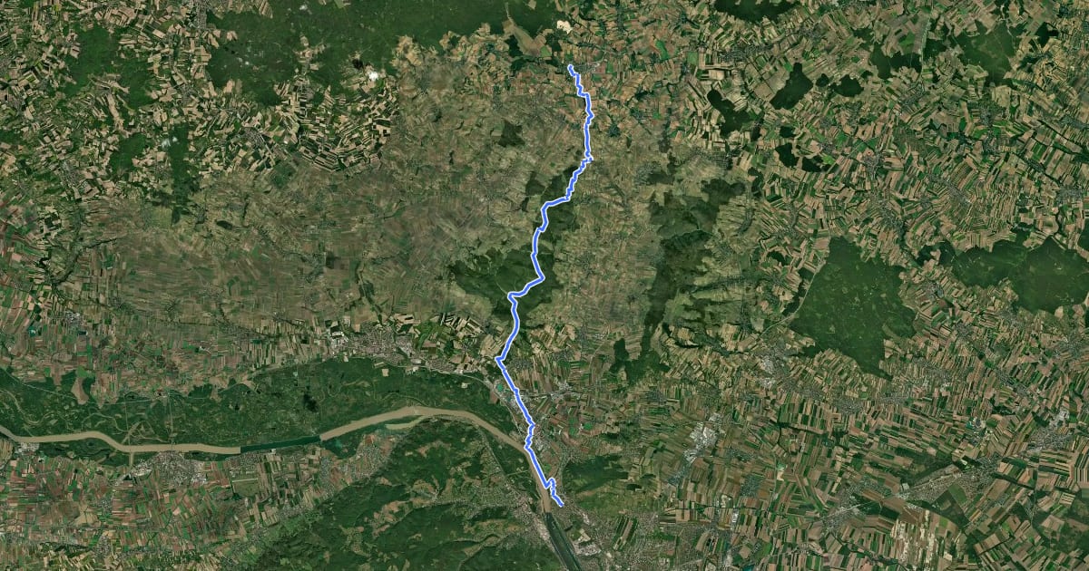 Маршрут Rohrwaldweg на спутниковом снимке