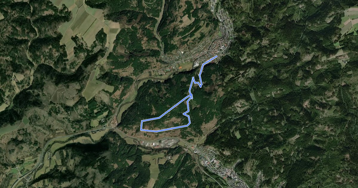 Маршрут Rollenberg-Weg RT 21 на спутниковом снимке