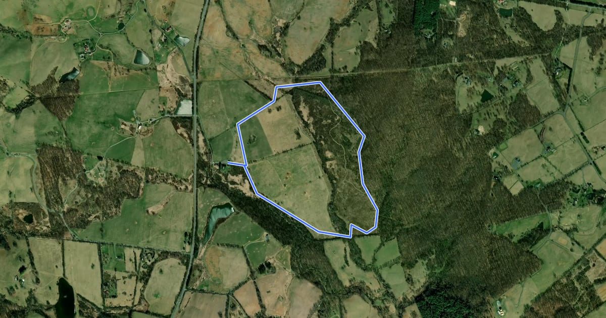 Маршрут Rolling Meadows Trail на спутниковом снимке