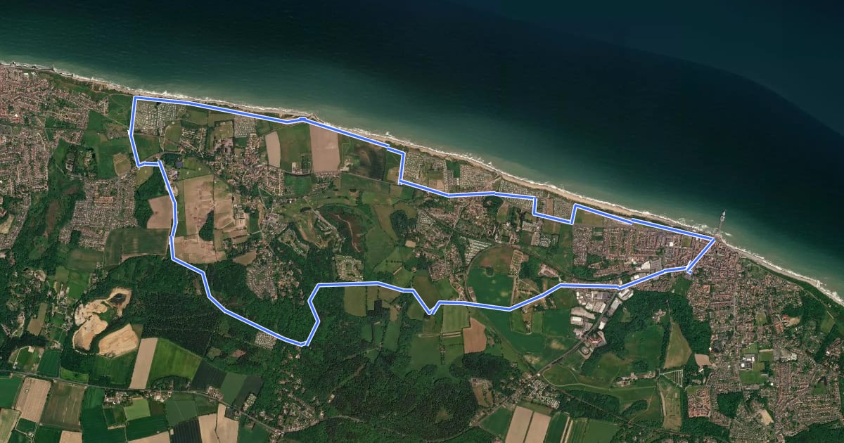 Маршрут Roman Camp Circular Walk на спутниковом снимке