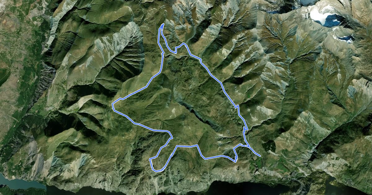 Маршрут Romanche - Tour du Plateau d'Emparis на спутниковом снимке