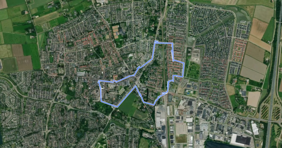 Маршрут Romeinse route на спутниковом снимке