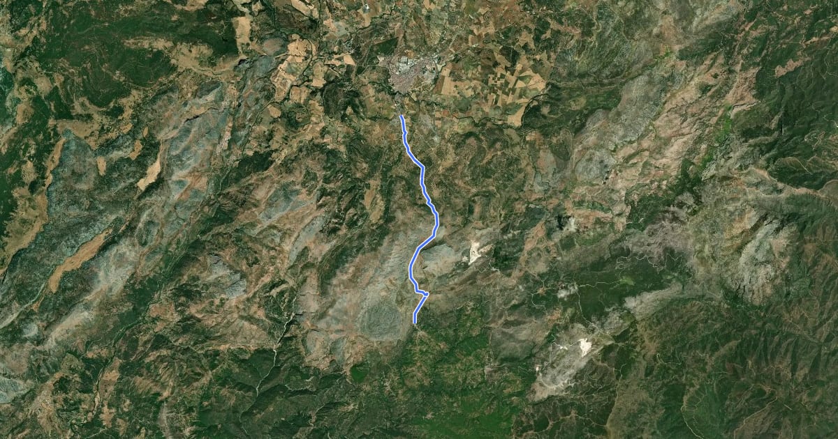 Маршрут Ronda - Cartajima на спутниковом снимке