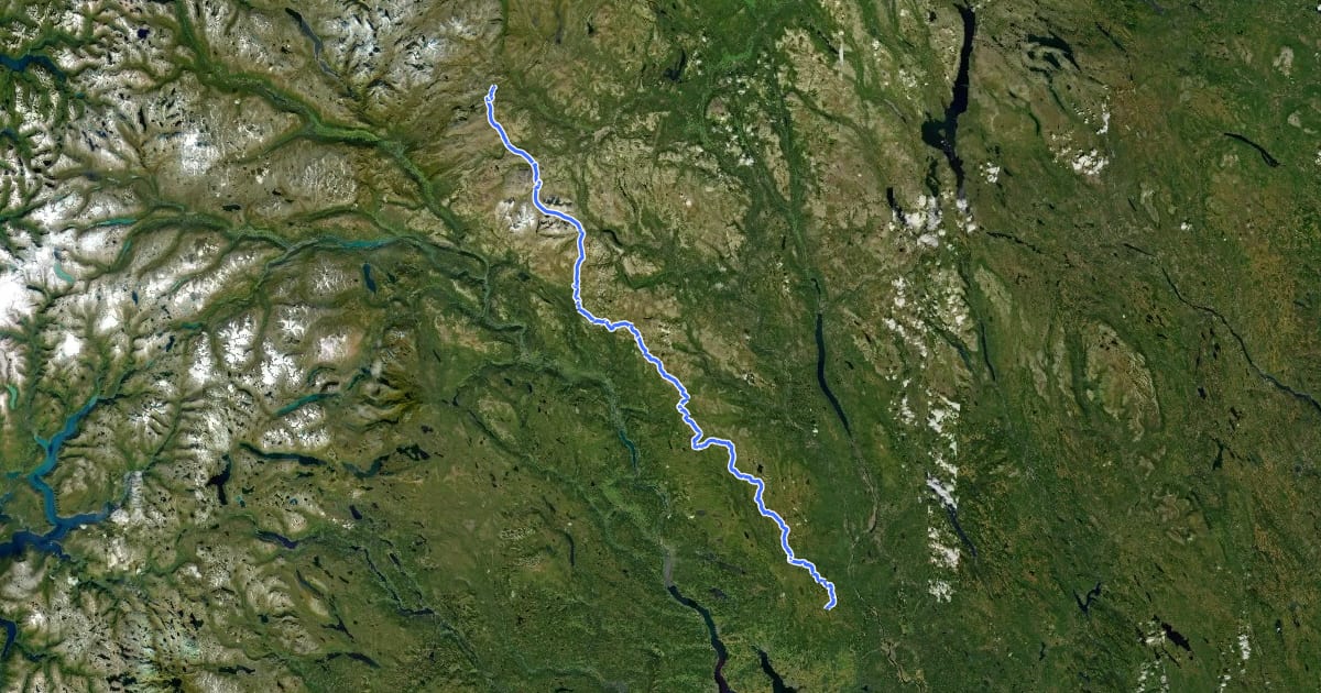 Маршрут Rondanestien (fjellet) на спутниковом снимке
