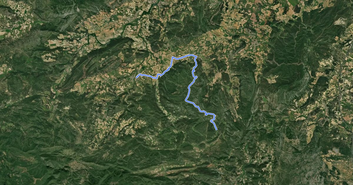 Маршрут Ronde Au Coeur Des Corbières Etape 1 на спутниковом снимке
