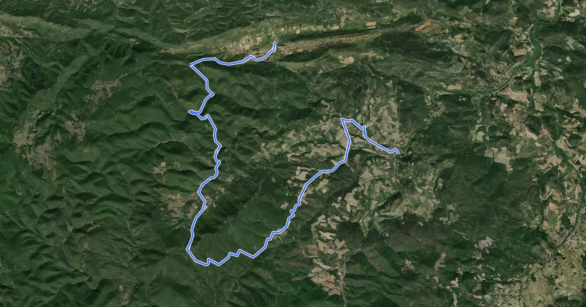 Маршрут Ronde Au Coeur Des Corbières Etape 3 на спутниковом снимке