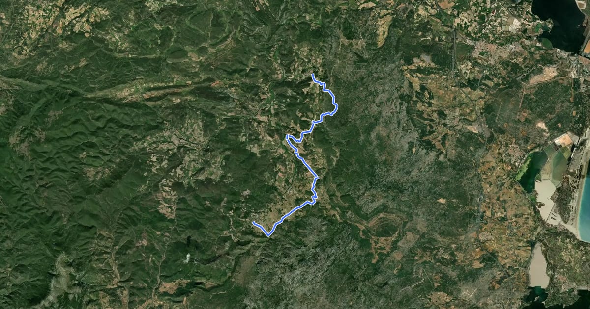 Маршрут Ronde Au Coeur Des Corbières Etape 5 на спутниковом снимке