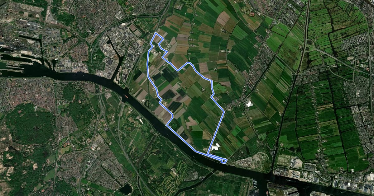 Маршрут Ronde Buitenhuizen на спутниковом снимке