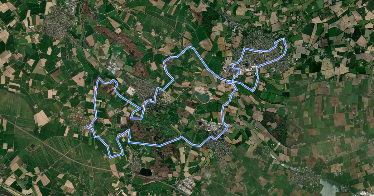 Маршрут Rondje Megchelen - Brüggenhütte на спутниковом снимке