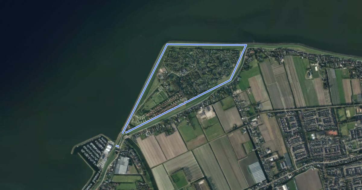 Маршрут Rondje Proefpolder на спутниковом снимке