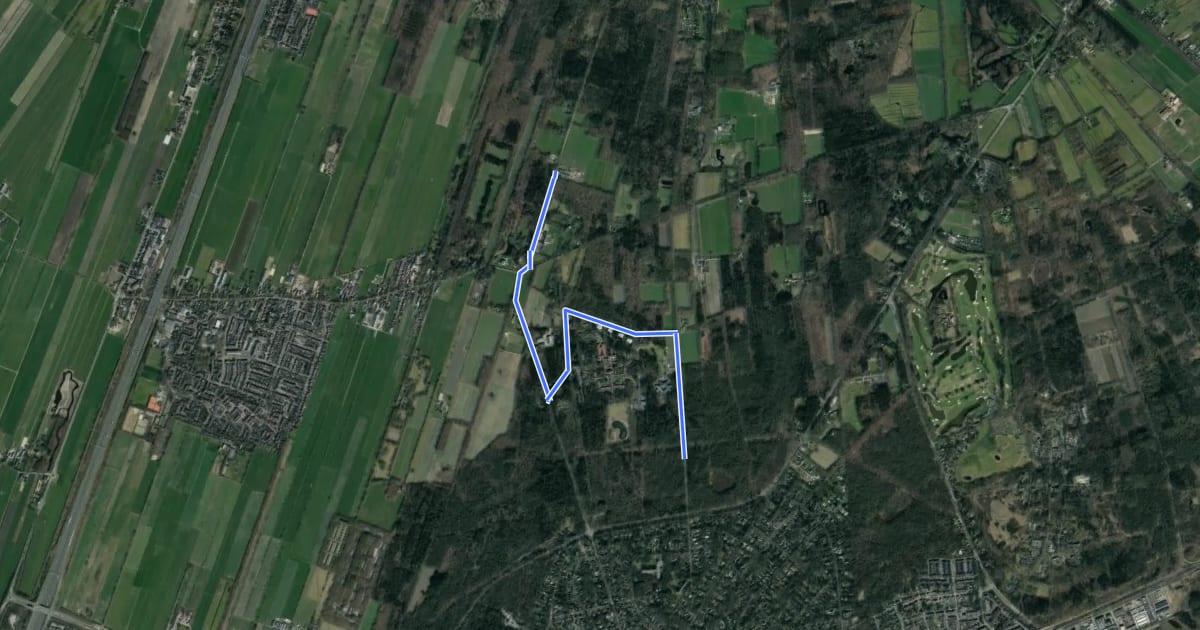 Маршрут Rondom Berg en Bosch на спутниковом снимке