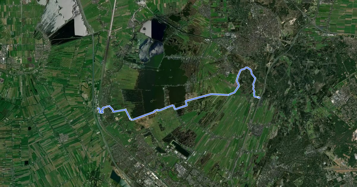 Маршрут Rondom de Dom part 5 - Breukelen NS - Hollandsche Rading NS на спутниковом снимке
