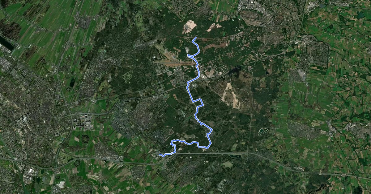 Маршрут Rondom de Dom part 7 - Soestduinen - Driebergen-Zeist NS на спутниковом снимке