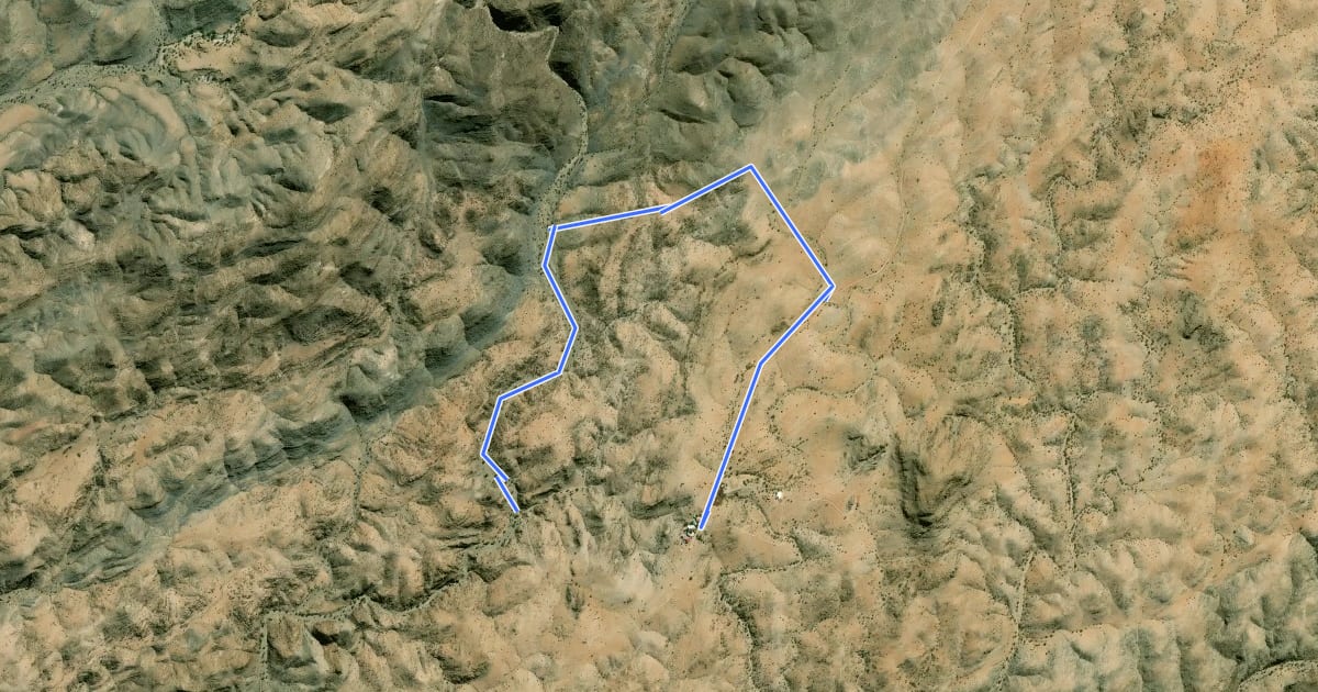 Маршрут Rooiklip Hiking Trail 2 на спутниковом снимке