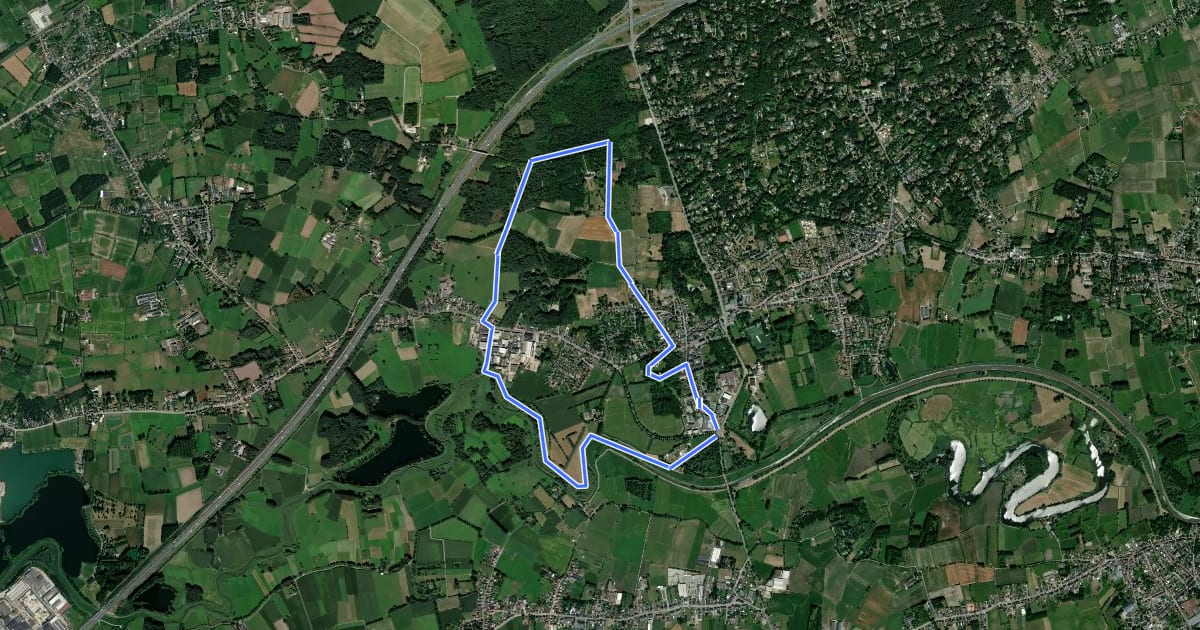 Маршрут Roosenberg Route (Rood) на спутниковом снимке