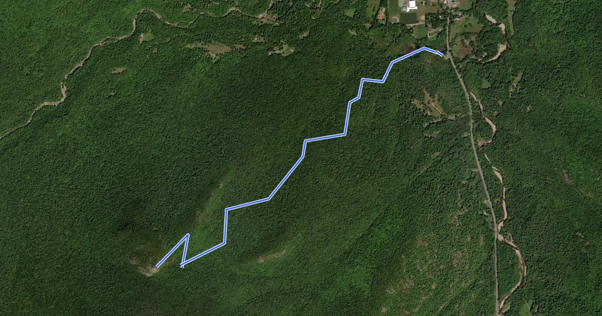 Маршрут Rooster Comb Trail на спутниковом снимке