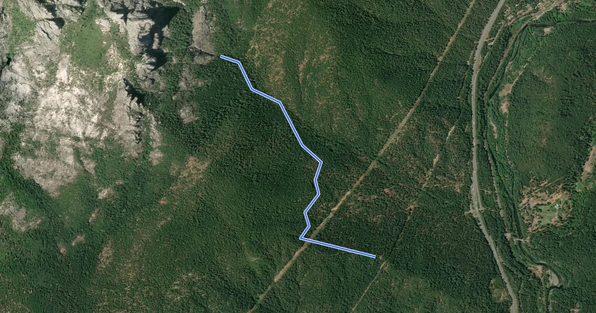 Маршрут Root Creek Trail на спутниковом снимке