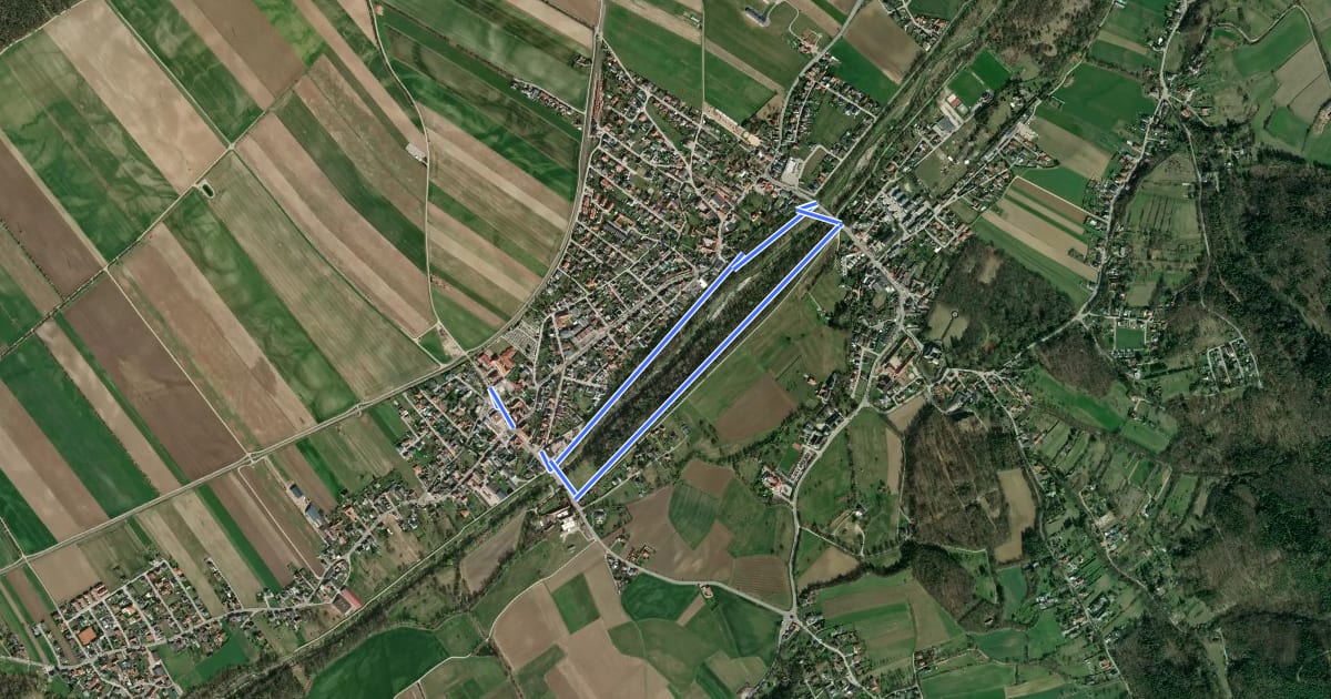 Маршрут Rosalienblickrunde (Lanzenkirchen) на спутниковом снимке