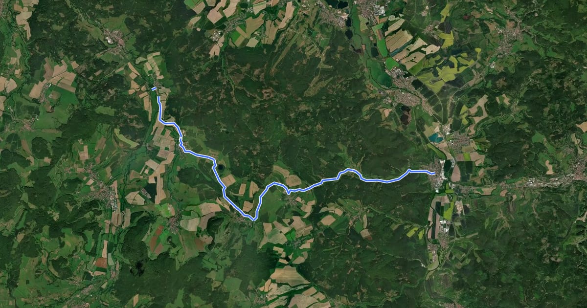 Маршрут Rosatal-Radweg на спутниковом снимке