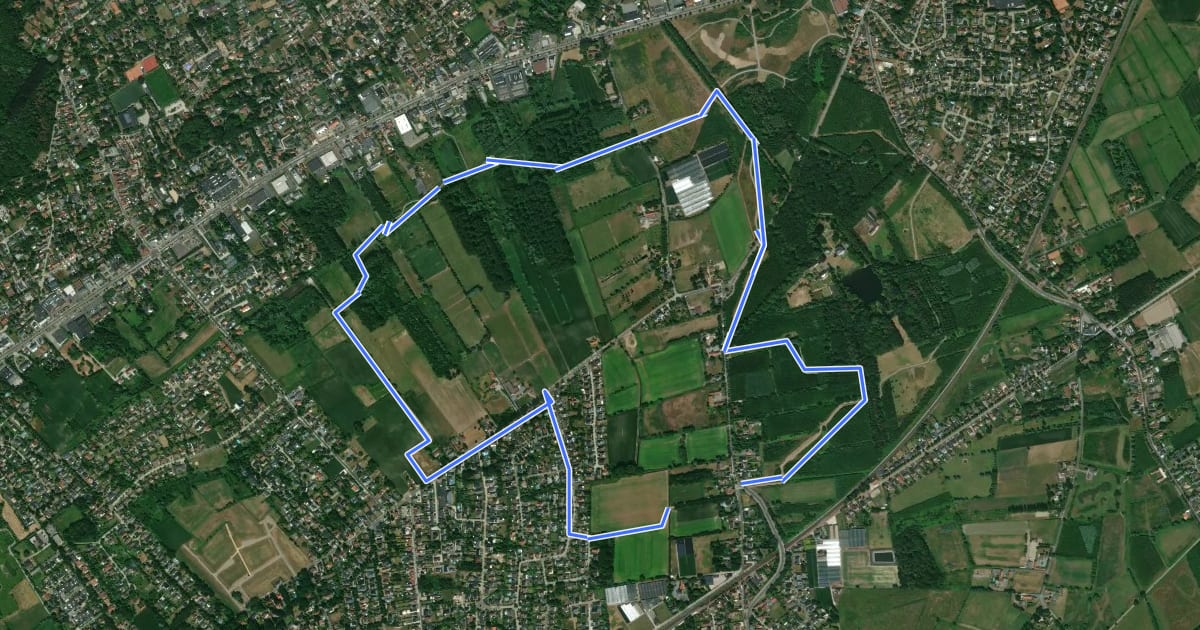 Маршрут Rosdambeekroute на спутниковом снимке