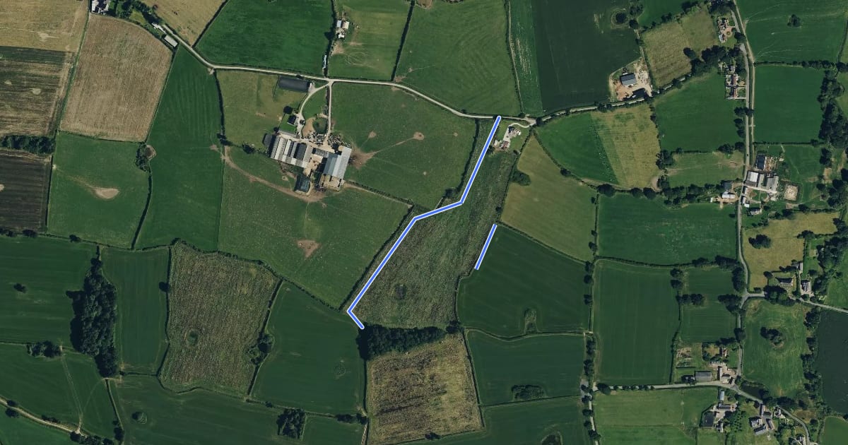 Маршрут Rose Farm DEFRA Conservation Walks на спутниковом снимке