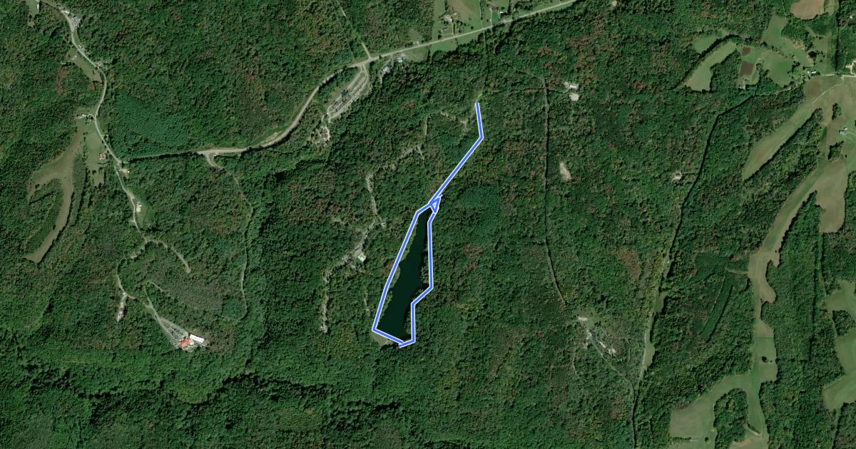Маршрут Rose Lake Trail на спутниковом снимке