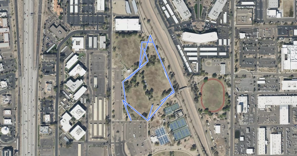 Маршрут Rose Mofford Sports Complex Walking Path на спутниковом снимке