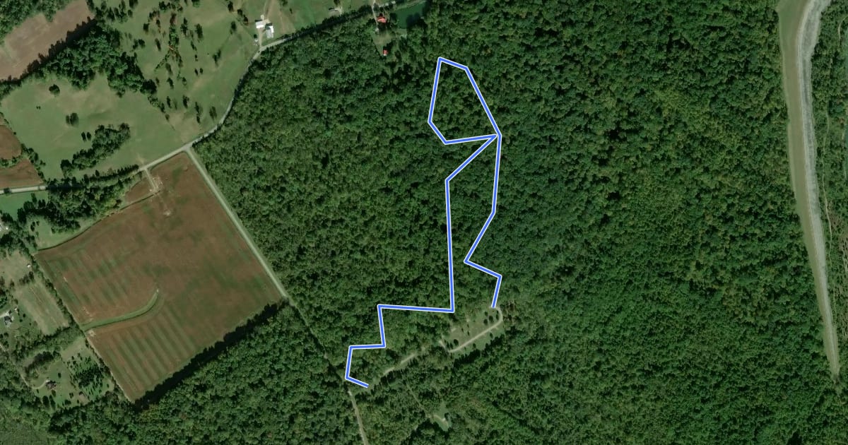 Маршрут Rosebriar Equestrian Trail на спутниковом снимке