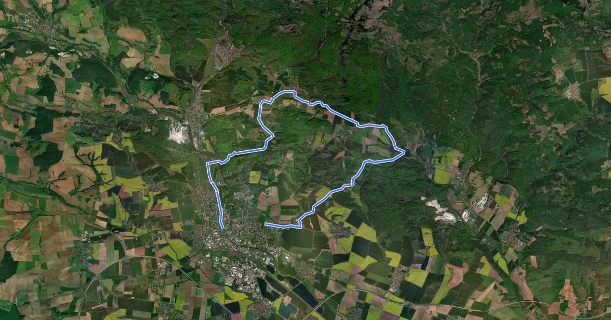 Маршрут Rosenteich - Tour NDH 7 на спутниковом снимке