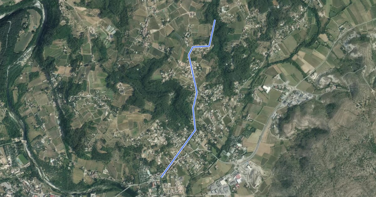 Маршрут Rosières Info Rando - Augnac на спутниковом снимке