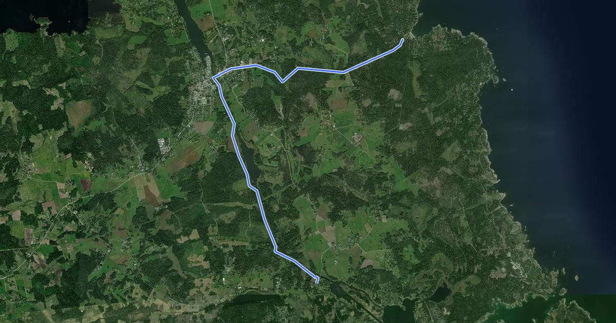 Маршрут Roslagsleden, etapp 10 на спутниковом снимке
