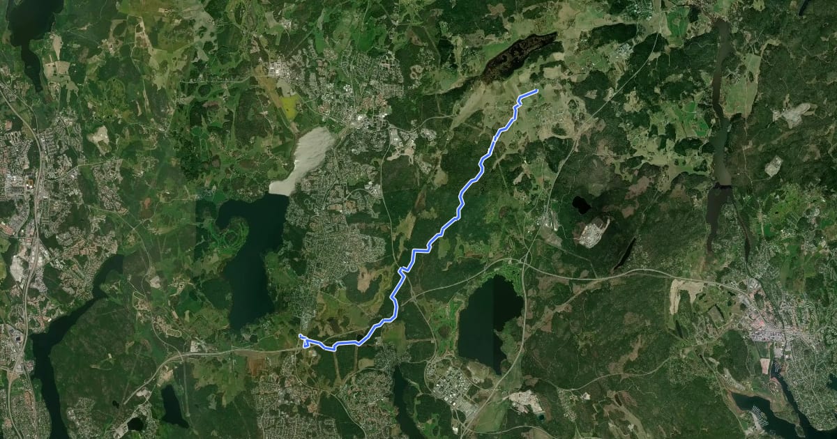 Маршрут Roslagsleden, etapp 2 на спутниковом снимке