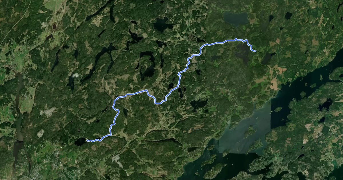 Маршрут Roslagsleden, etapp 5 на спутниковом снимке