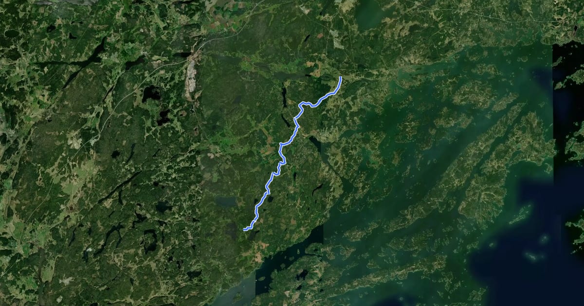 Маршрут Roslagsleden, etapp 6 на спутниковом снимке