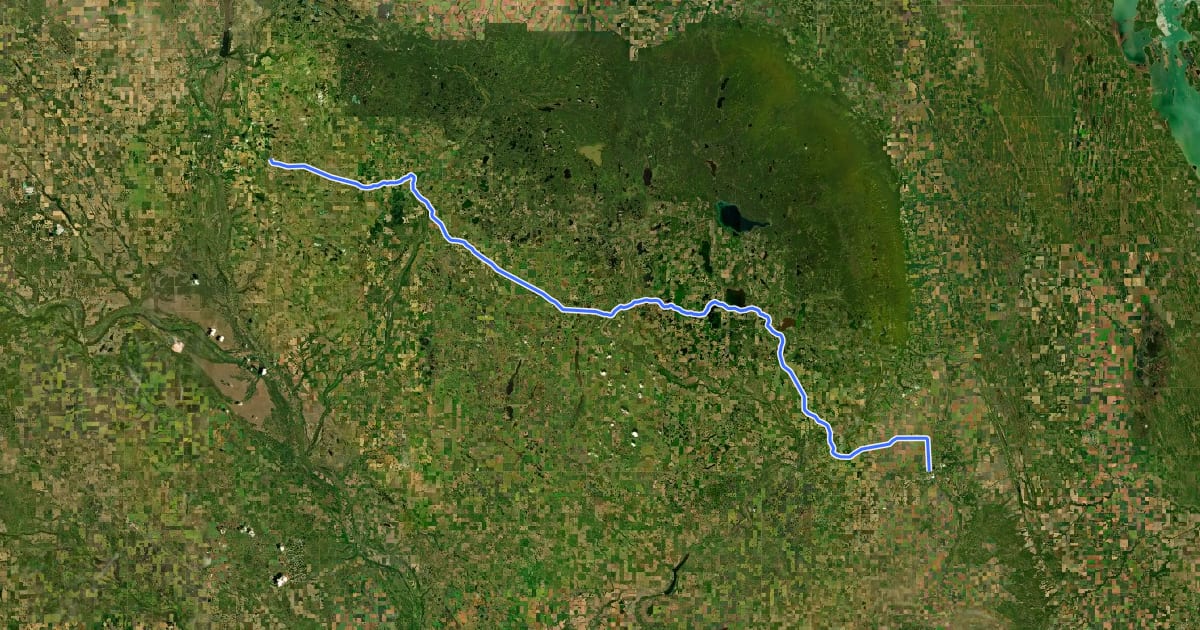 Маршрут Rossburn Subdivision Trail на спутниковом снимке