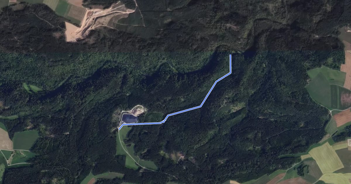 Маршрут Rosshütte - Schurhammerhütte на спутниковом снимке