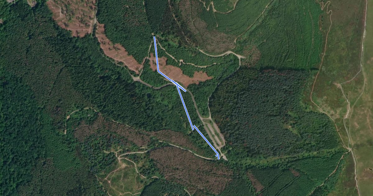 Маршрут Rostrevor Forest - x-country MTB - Section 4 на спутниковом снимке